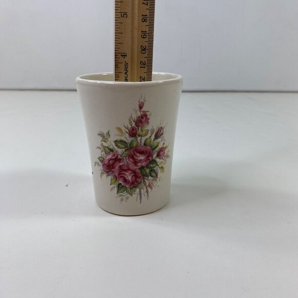 Vintage VB Athena Floral Shaving Mug Brush Holder & Soap Dish Set Vintage - Picture 15 of 16